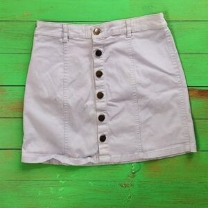 Light Blue Button-Up Cotton Skirt Forever 21 Size S